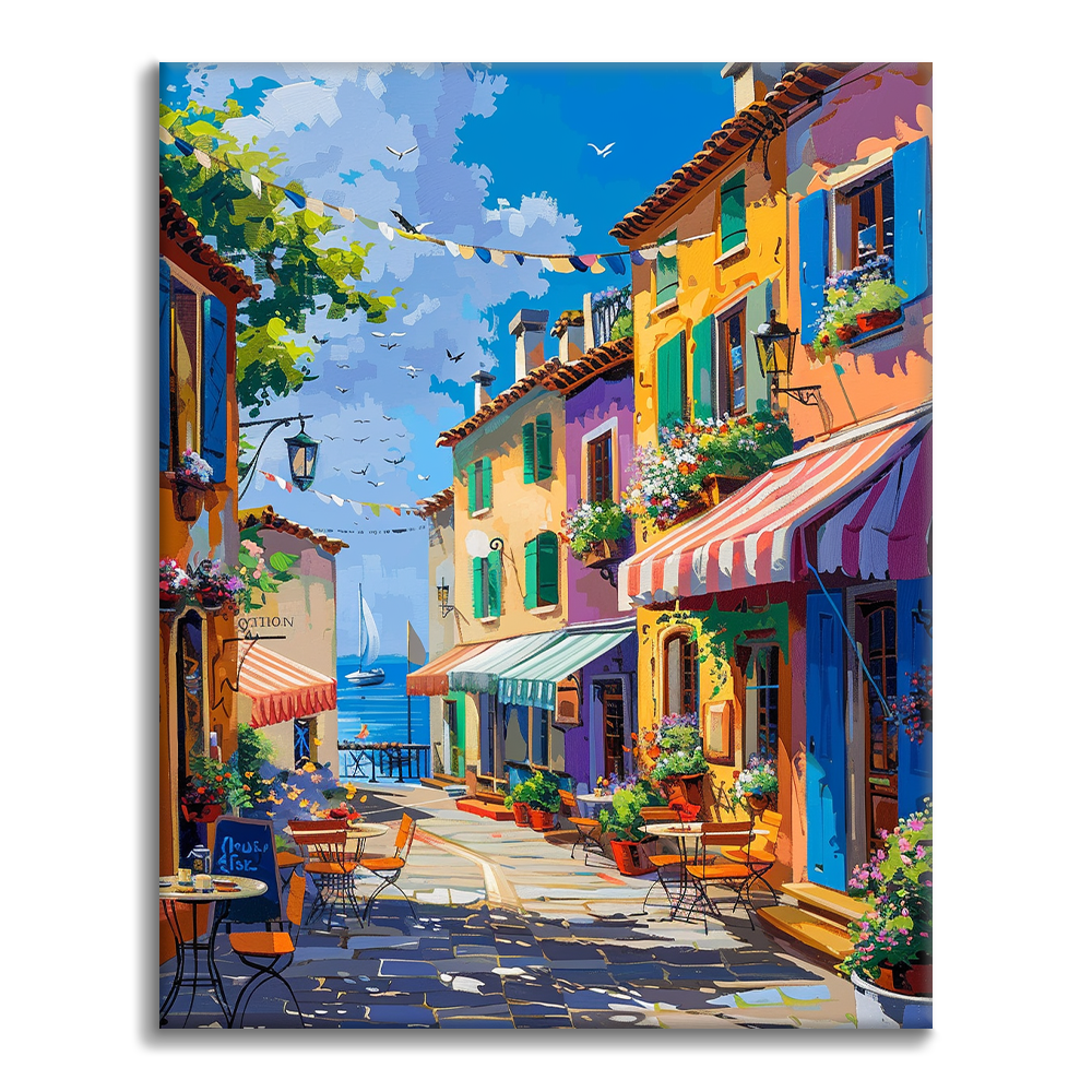 Ciudad Mediterránea - Pintar por Números