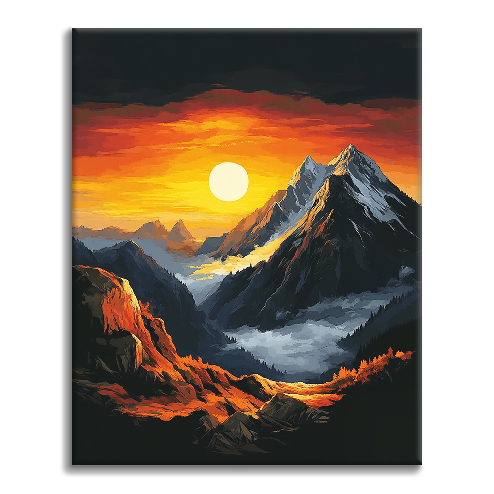 En La Cima De Las Nubes Y La Niebla - Pintar por Números