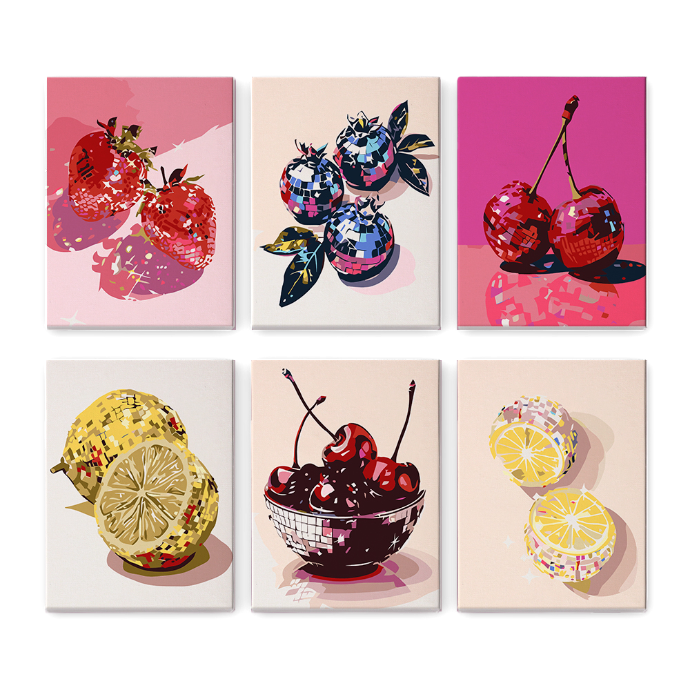 Fruta Luminosa – Pintar por números