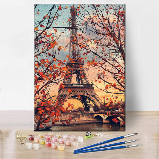 Hojas de otoño de París - Pintar por Números