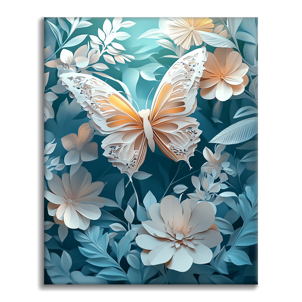 La mariposa de papel - Pintar por Números