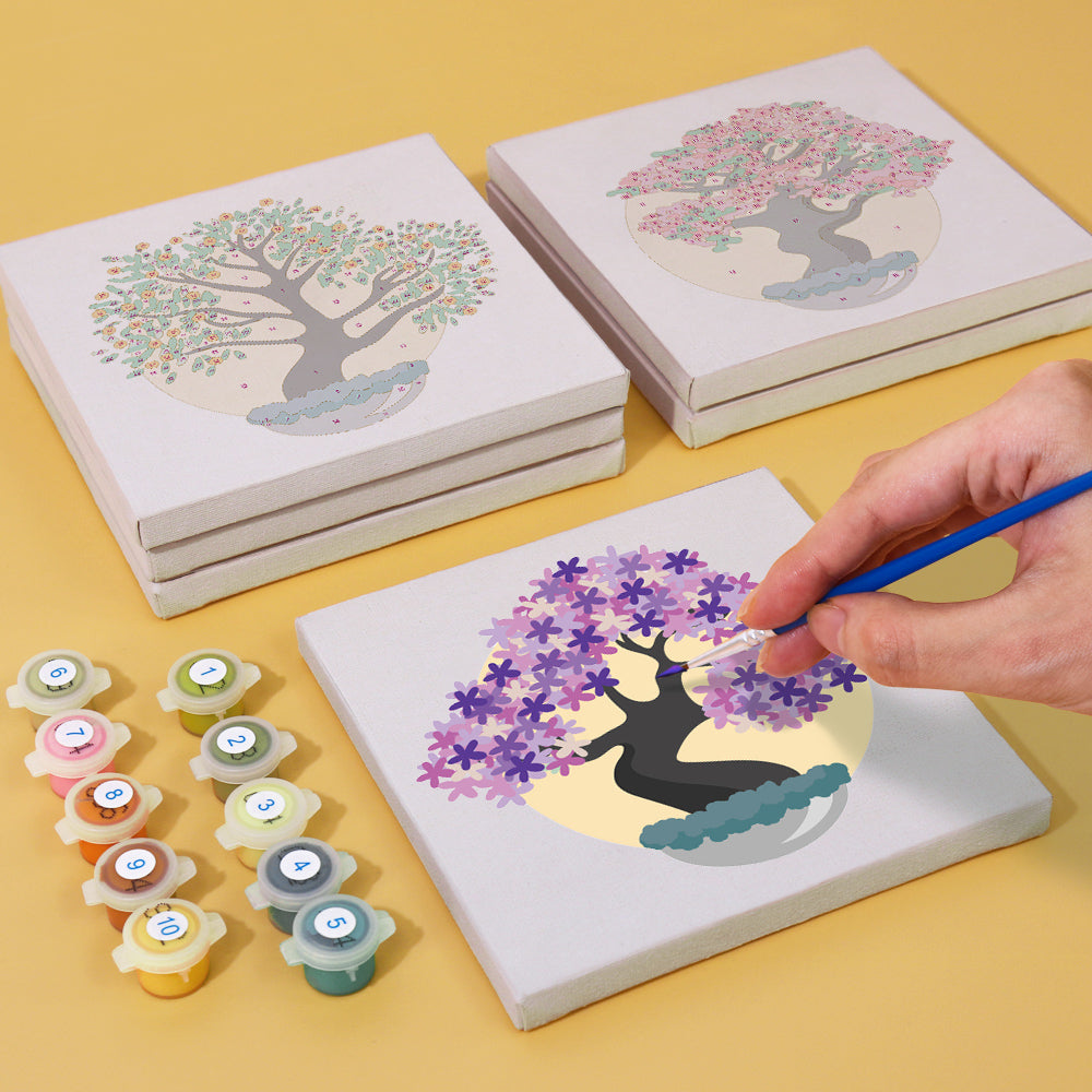 Árbol de Flores - Pintar por Números