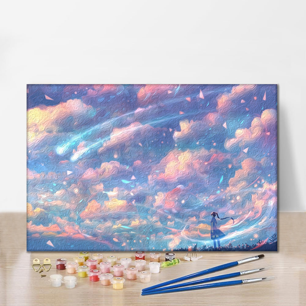 Chica Bajo El Cielo - Pintar por Números