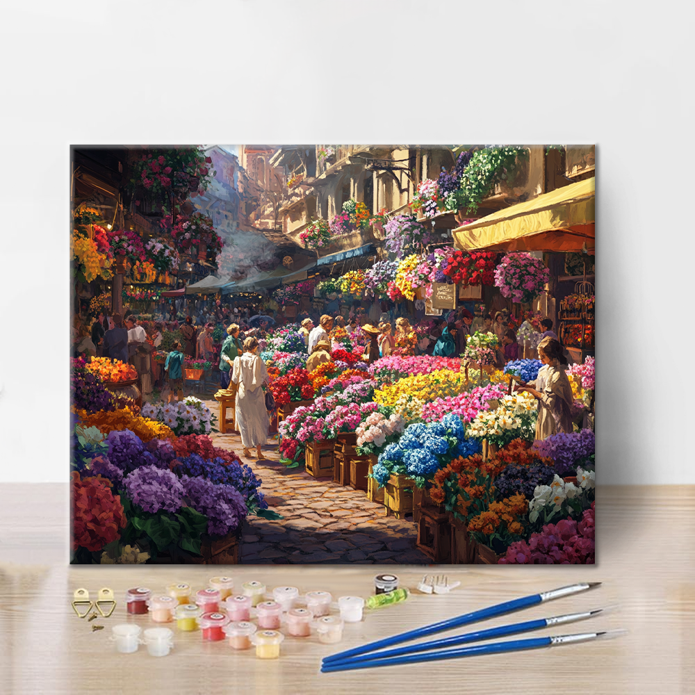 Mercado De Flores - Pintar por Números