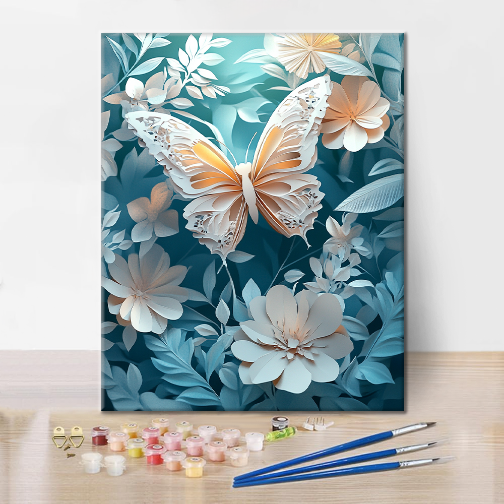 La mariposa de papel - Pintar por Números