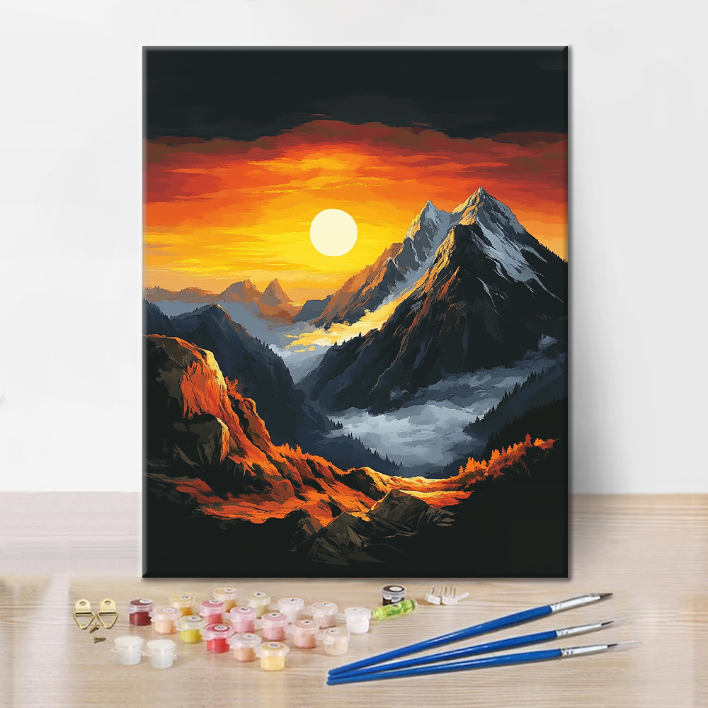 En La Cima De Las Nubes Y La Niebla - Pintar por Números