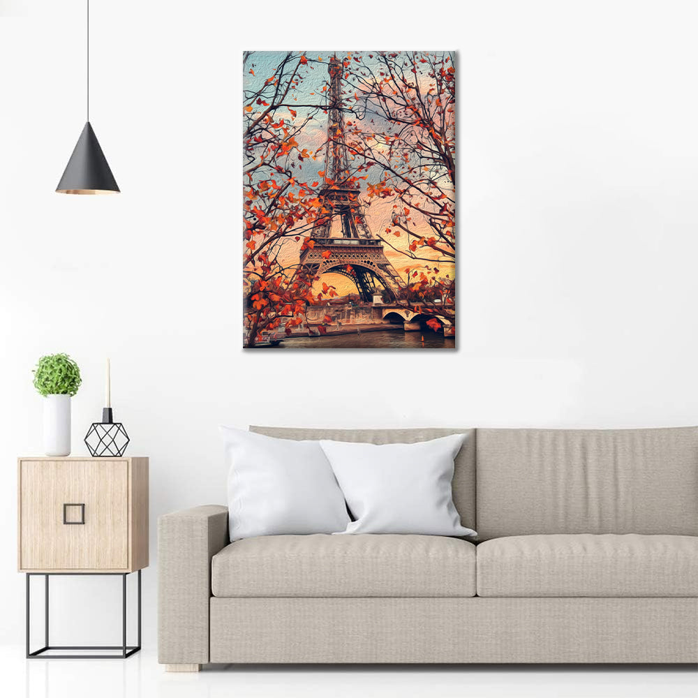 Hojas de otoño de París - Pintar por Números