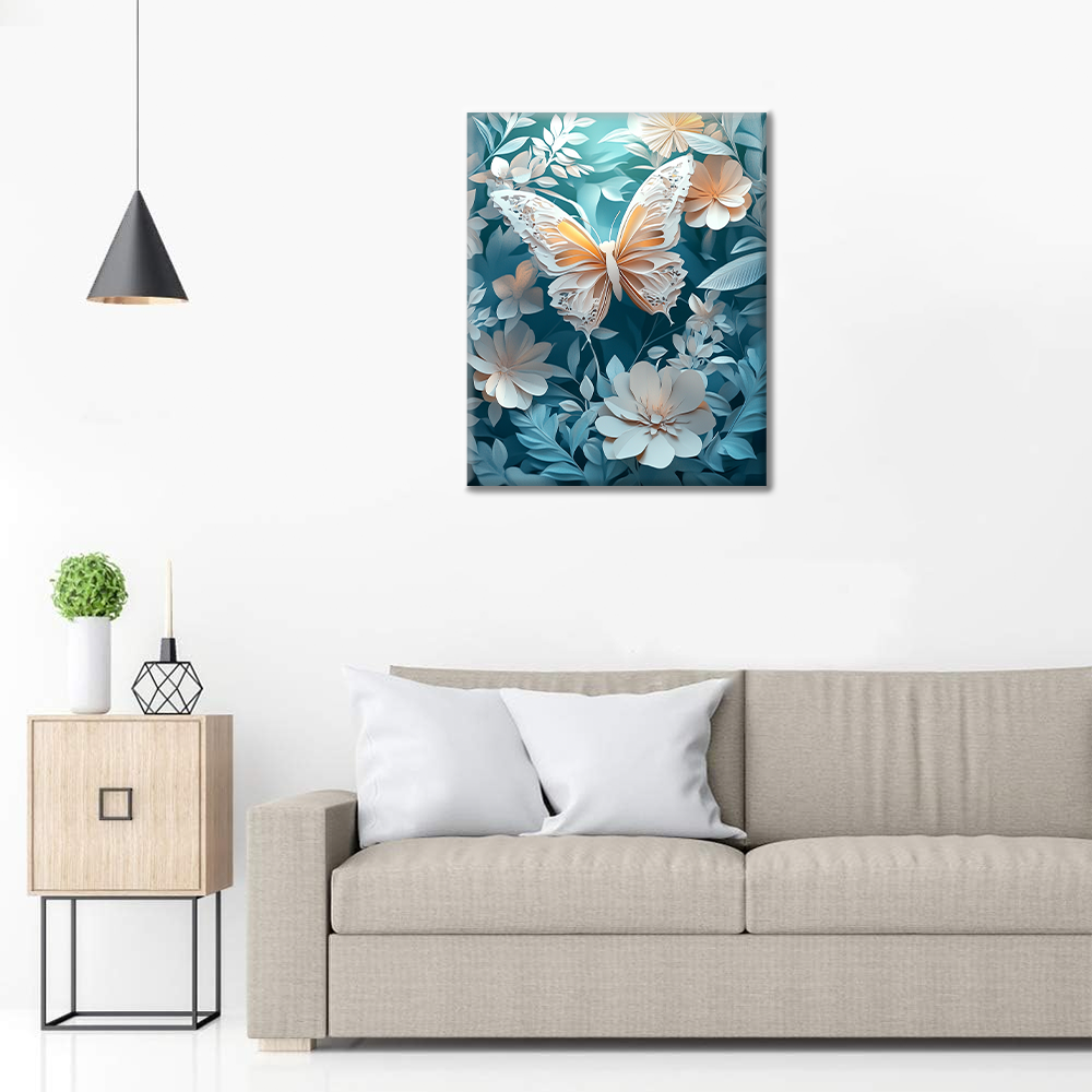 La mariposa de papel - Pintar por Números