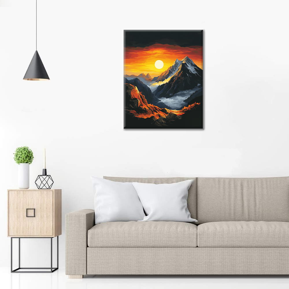 En La Cima De Las Nubes Y La Niebla - Pintar por Números
