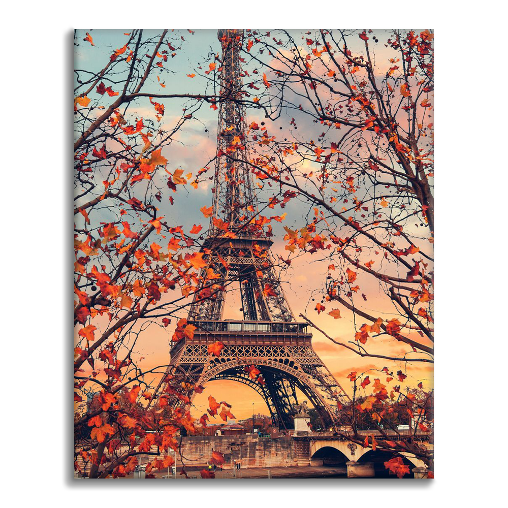 Hojas de otoño de París - Pintar por Números