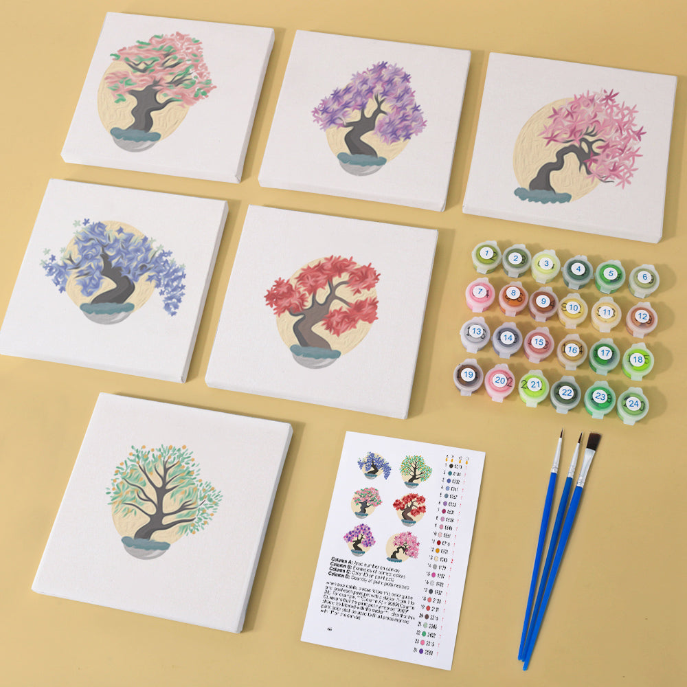Árbol de Flores - Pintar por Números