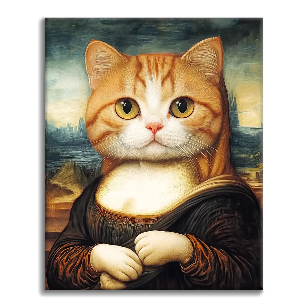 Gato Mona Lisa - Pintar por Números