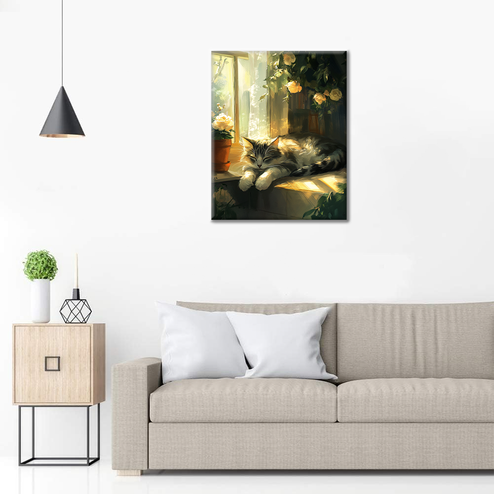 Gato Durmiendo - Pintar por Números