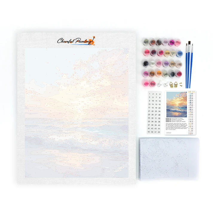 Amanecer sobre el mar - Pintar por Números