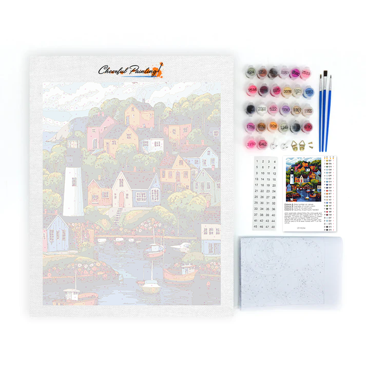 Pueblo Colorido - Pintar por Números