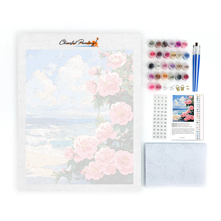 Camelia Junto Al Mar - Pintar por Números