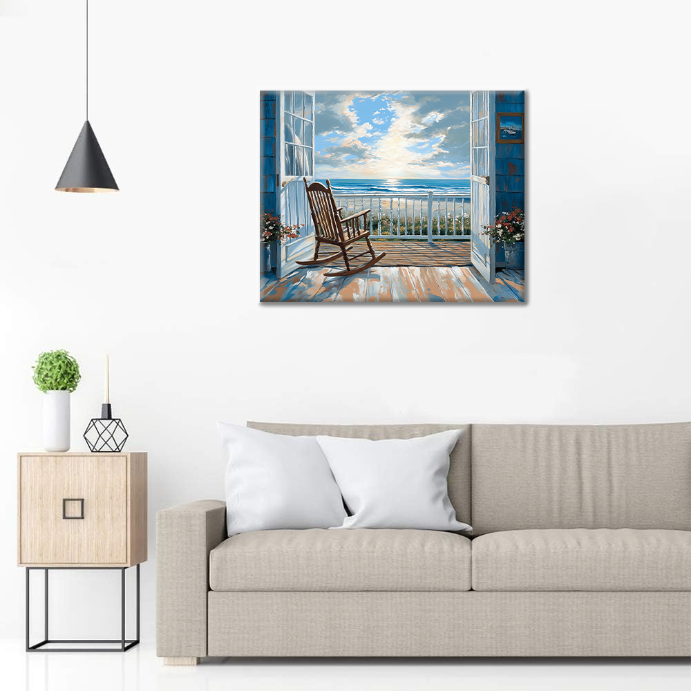 Descanso junto al mar - Pintar por números