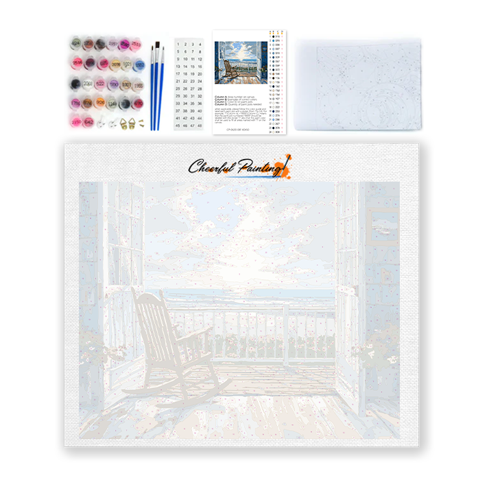 Descanso junto al mar - Pintar por números