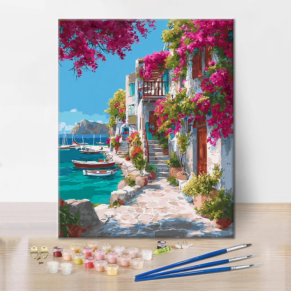 Horizonte rosa - Pintar por números