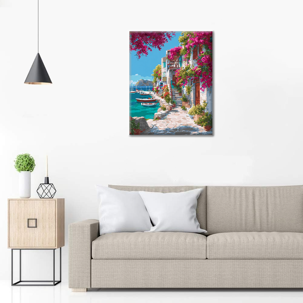 Horizonte rosa - Pintar por números