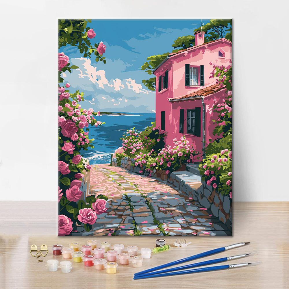 Camino de rosas - Pintar por números