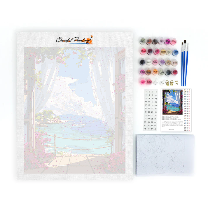 Ventana al mar - Pintar por números