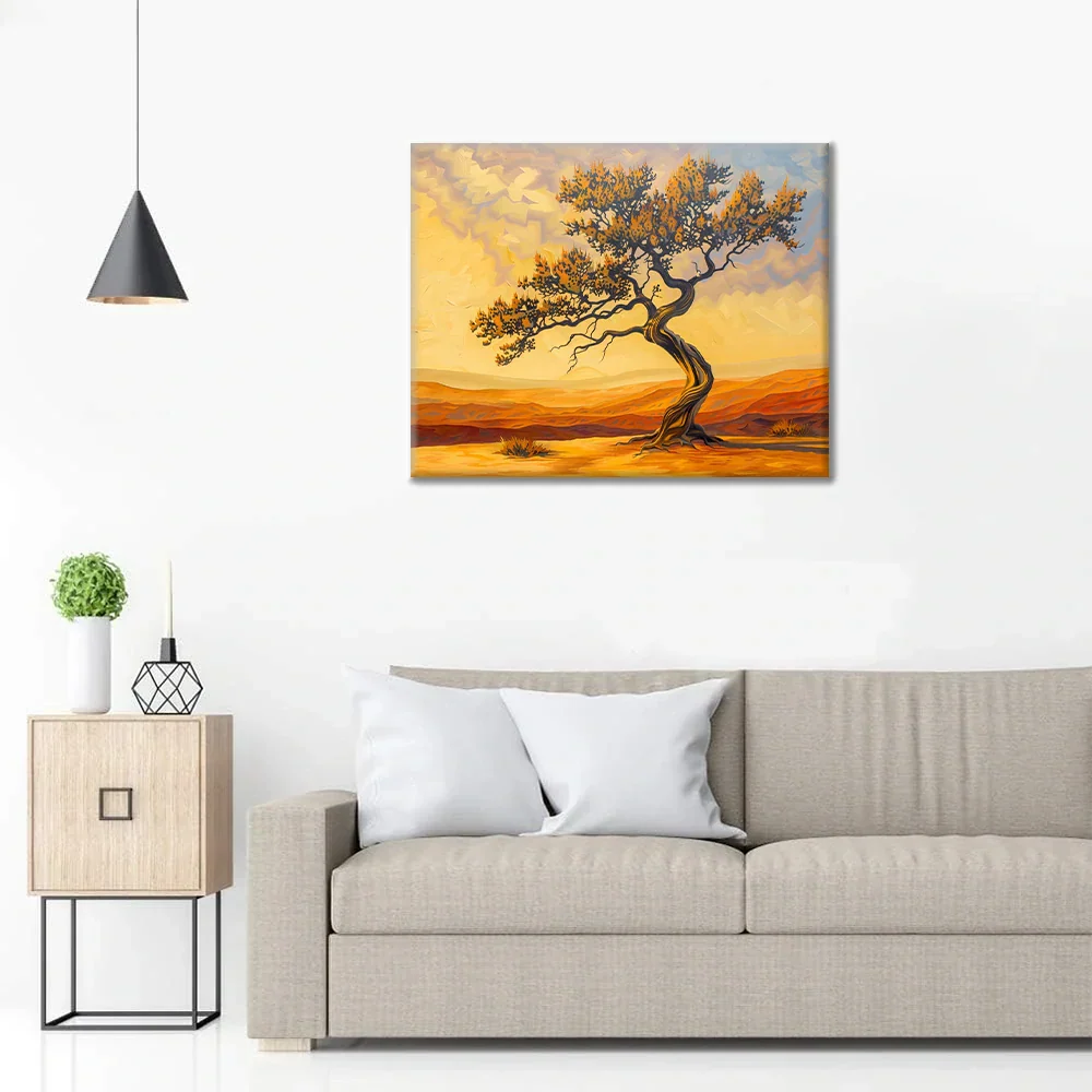 Árbol del desierto - Pintar por números
