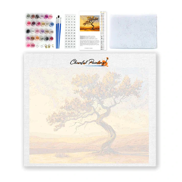 Árbol del desierto - Pintar por números