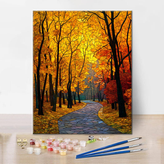 Mosaic Autumn Avenue - Pintar por números