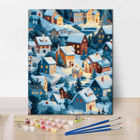 Resplandor invernal - Pintar por números