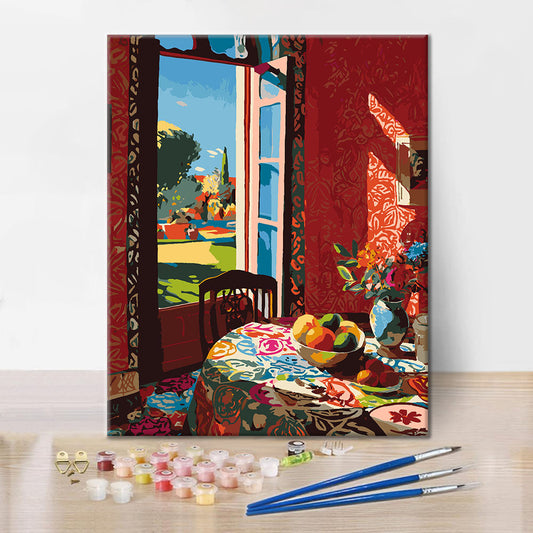 El Comedor Rojo - Pintura por Números