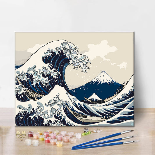 Olas y barcos - Pintura por números