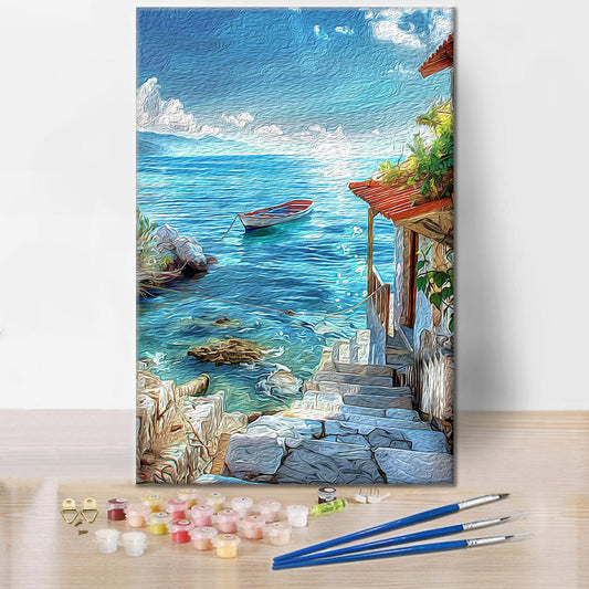 Cabaña Junto Al Mar - Pintar por Números