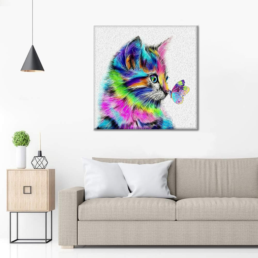 Gatos Y Mariposas - Pintar por Números