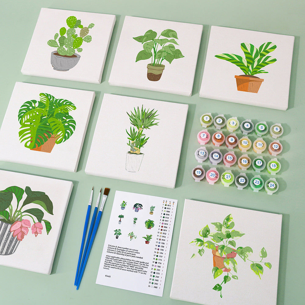 Plantas Verdes - Pintar por Números