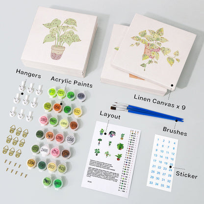 Plantas Verdes - Pintar por Números