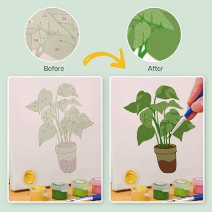 Plantas Verdes - Pintar por Números
