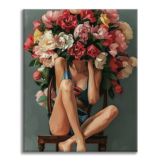 Niña de las flores - Pintar por Números