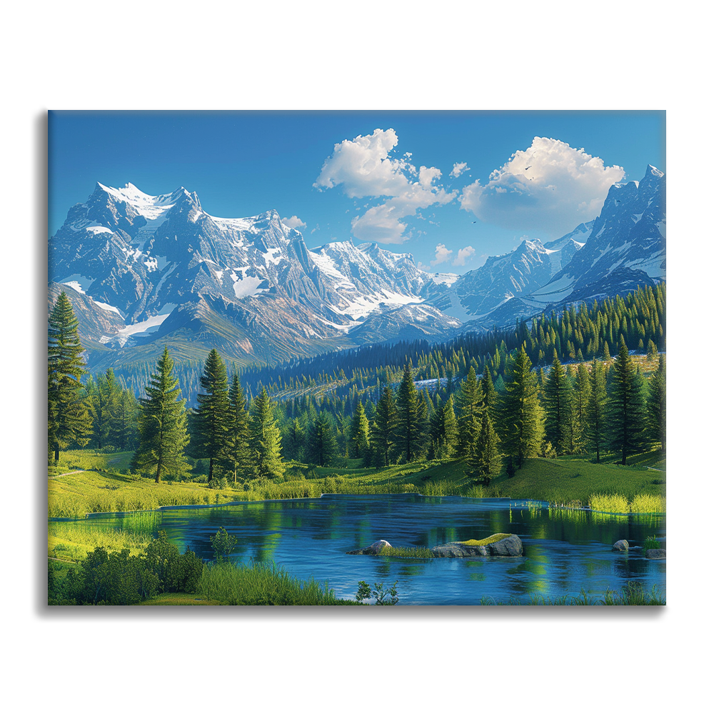 Las Montañas Rocosas - Pintar por Números
