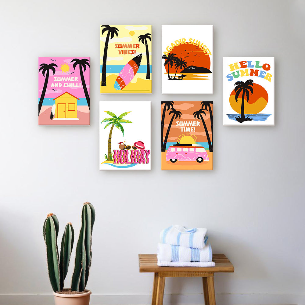 Sol y Palmeras – Pintar por números