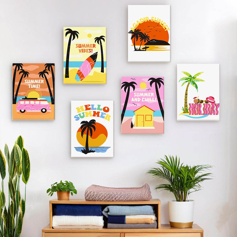 Sol y Palmeras – Pintar por números
