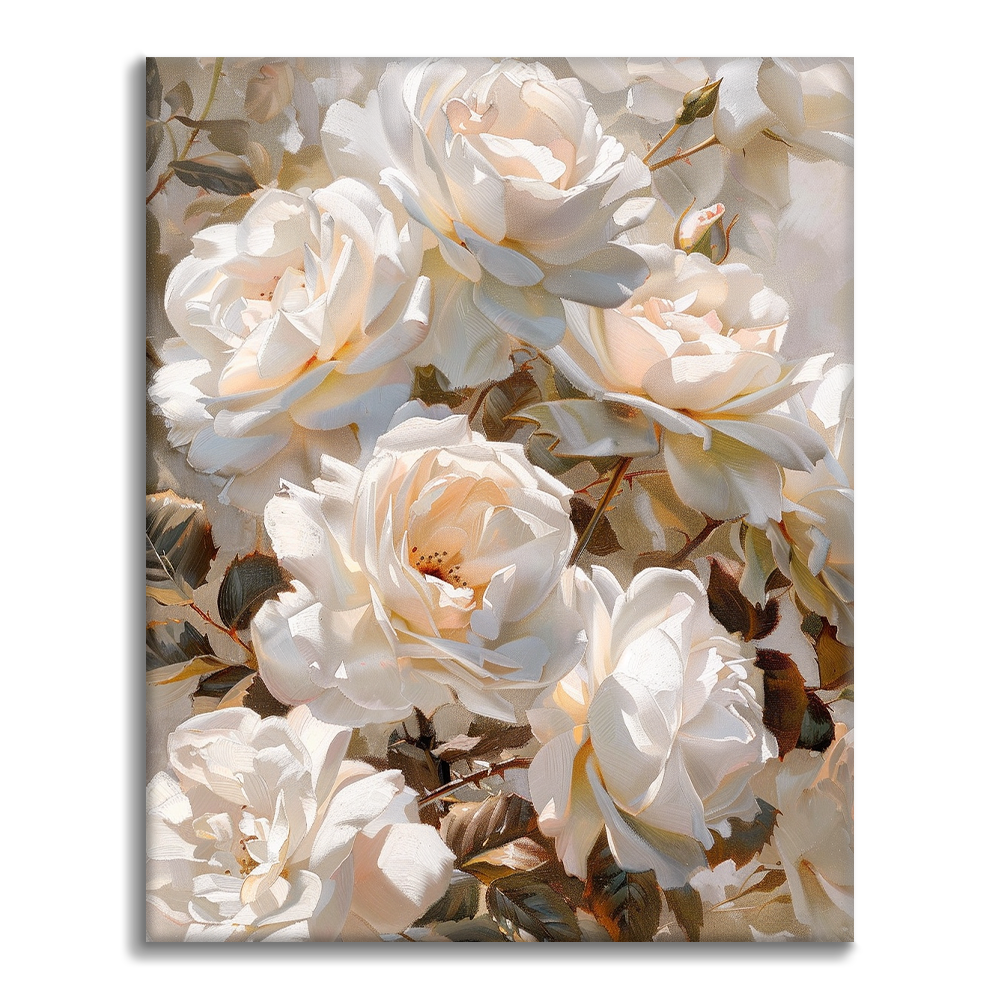 Rosa blanca - Pintar por Números
