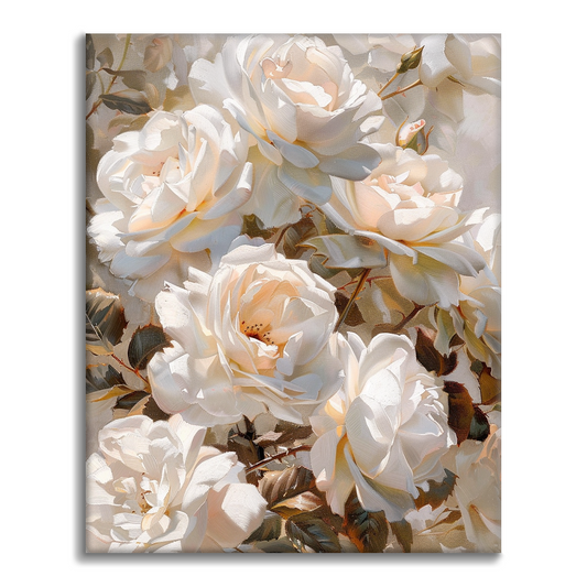 Rosa blanca - Pintar por Números