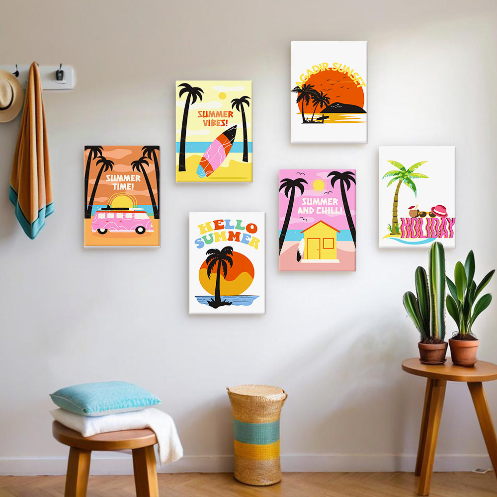 Sol y Palmeras – Pintar por números
