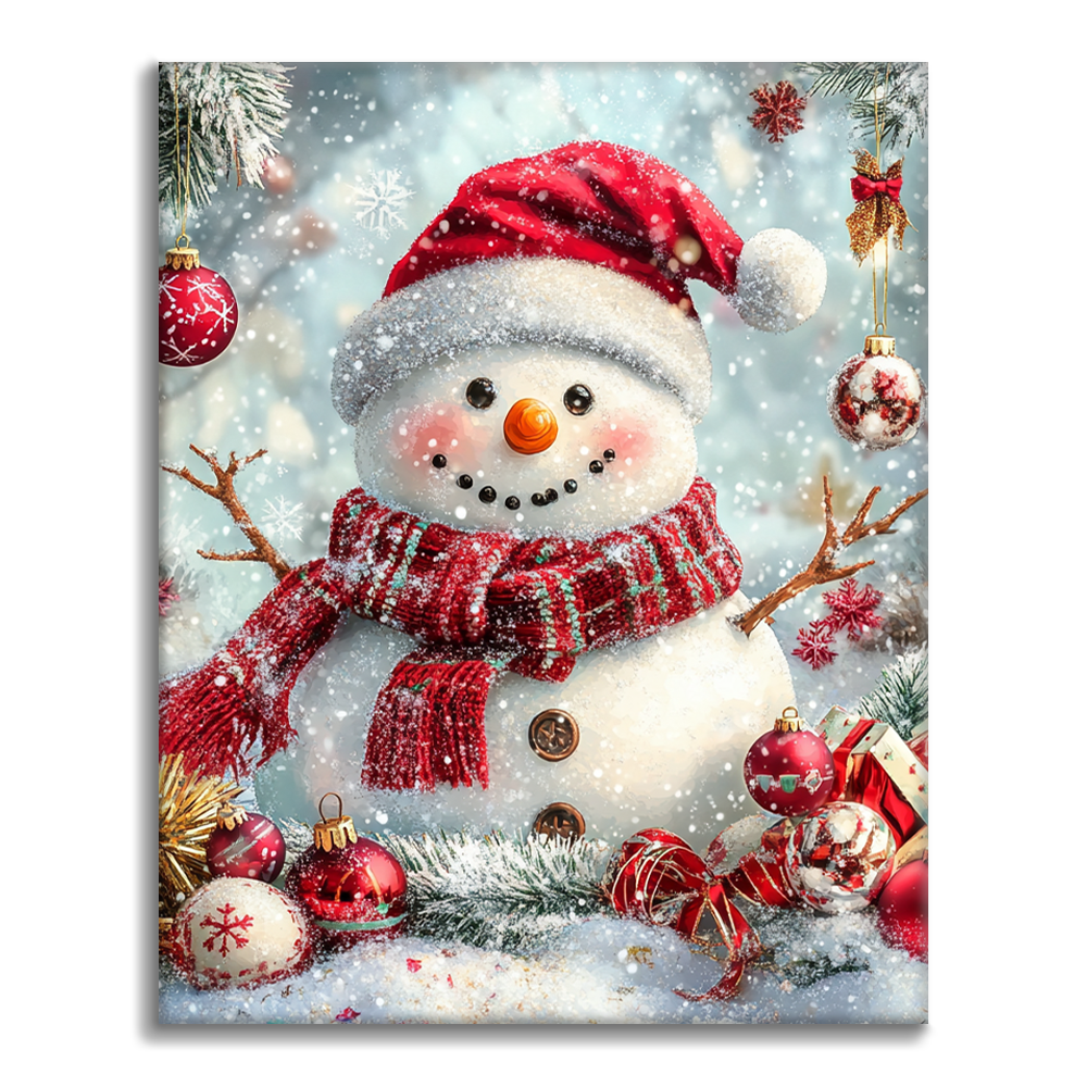 Figura Navideña Nevada - Pintar por Números