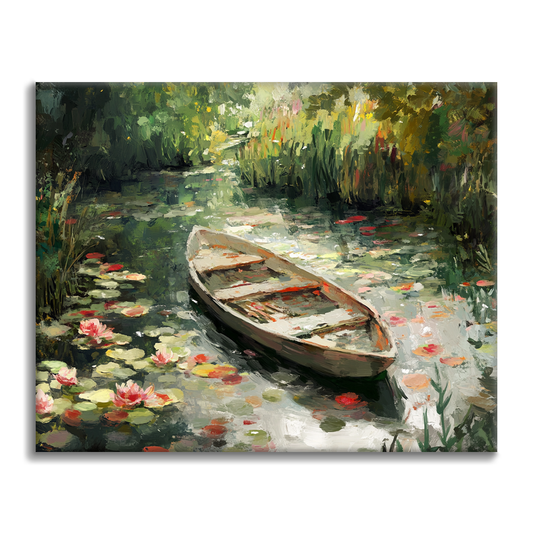 Barco En El Lago - Pintar por Números