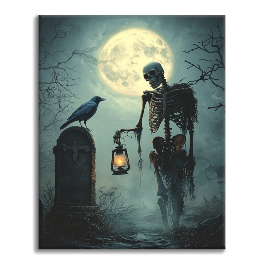 Calavera Oscura - Pintar por Números