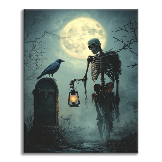 Calavera Oscura - Pintar por Números