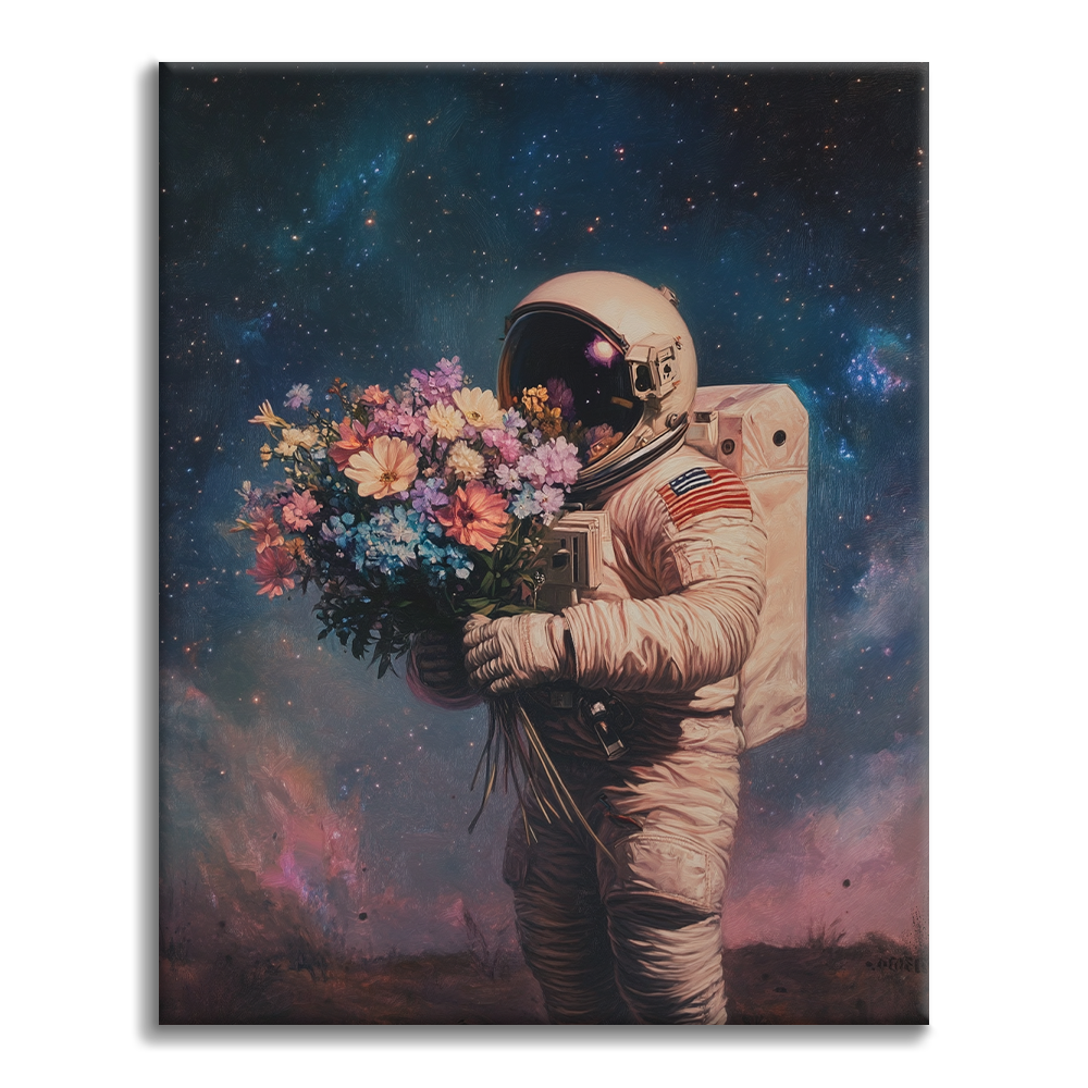 El Universo Floreciente Del Astronauta - Pintar por Números