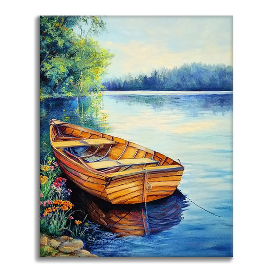 Barcos En El Lago - Pintar por Números